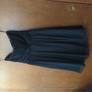 Strapless black dress